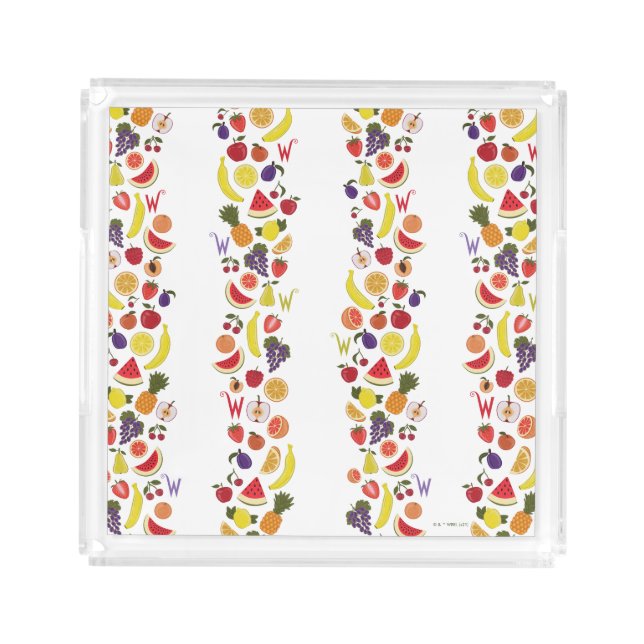 Willy Wonka Lickable Wallpaper Pattern Acrylic Tray (Front)