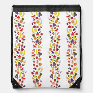 Willy Wonka Lickable Wallpaper Pattern Drawstring Bag