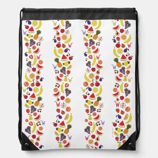 Willy Wonka Lickable Wallpaper Pattern Drawstring Bag (Front)