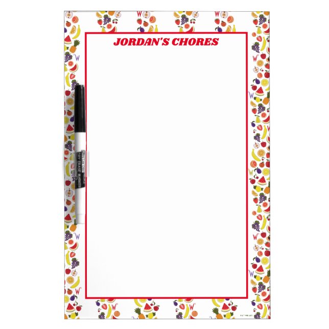 Willy Wonka Lickable Wallpaper Pattern Dry Erase Board (Front)