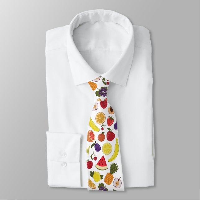 Willy Wonka Lickable Wallpaper Pattern Neck Tie (Tied)