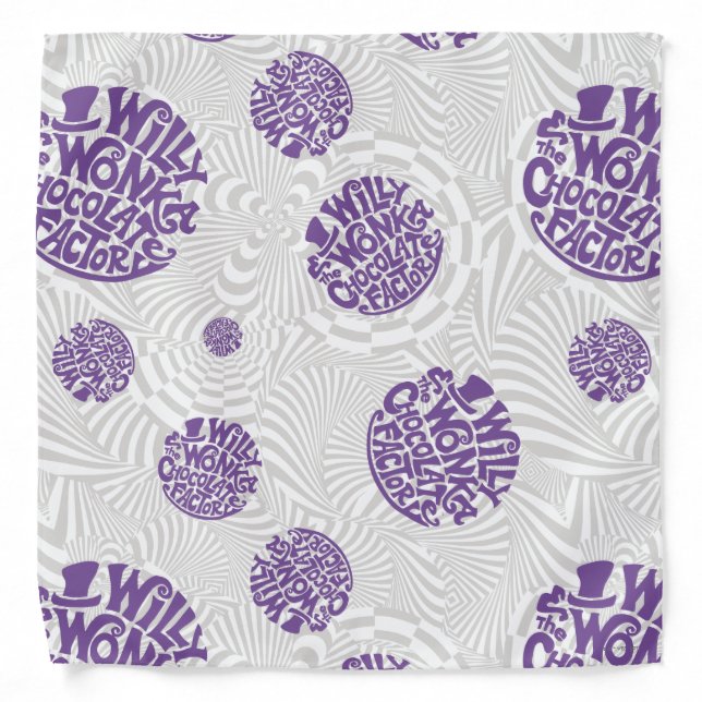 Willy Wonka Logo Psychedelic Graphic Bandana (Front)