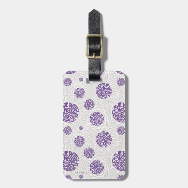 Willy Wonka Logo Psychedelic Graphic Luggage Tag (Front Vertical)