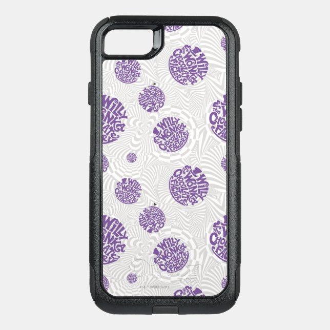 Willy Wonka Logo Psychedelic Graphic Otterbox iPhone Case (Back)