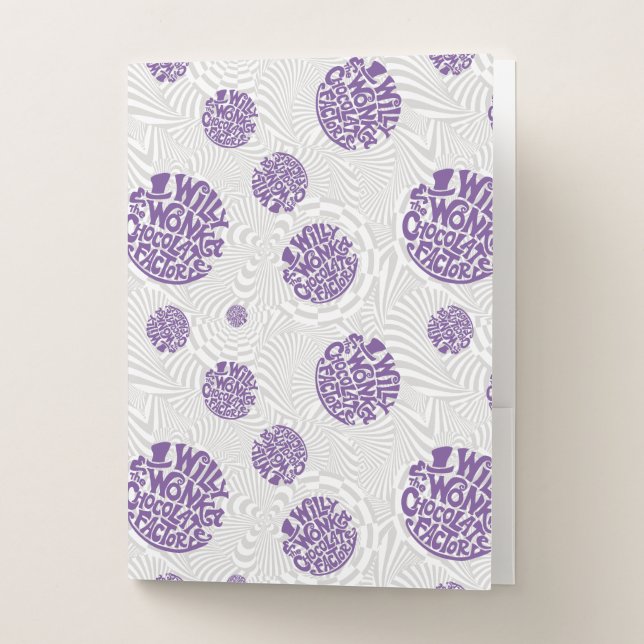 Willy Wonka Logo Psychedelic Graphic Pocket Folder (Front)