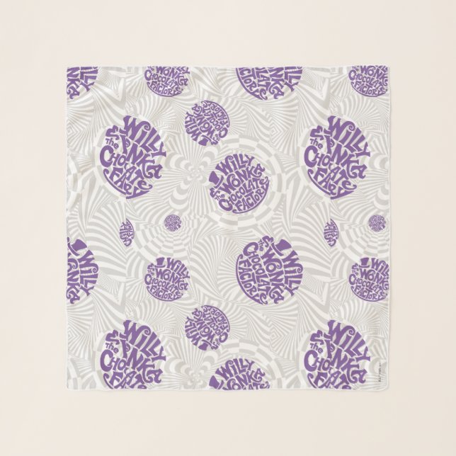 Willy Wonka Logo Psychedelic Graphic Scarf (Front)