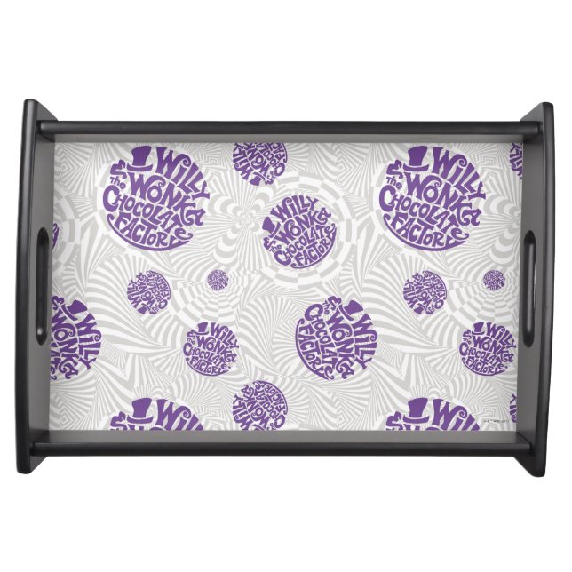Willy Wonka Logo Psychedelic Graphic Serving Tray (Front)