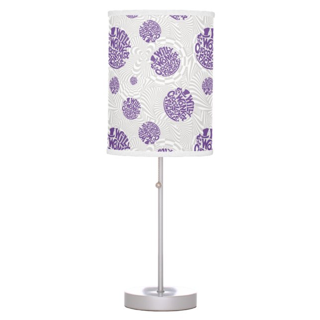 Willy Wonka Logo Psychedelic Graphic Table Lamp (Front)