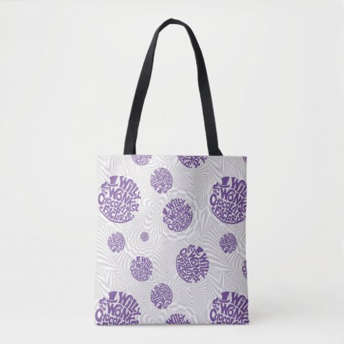 Willy Wonka Logo Psychedelic Graphic Tote Bag
