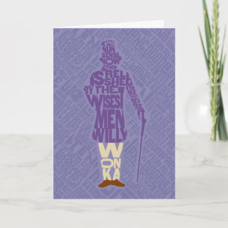 Willy Wonka Quote Silhouette Card