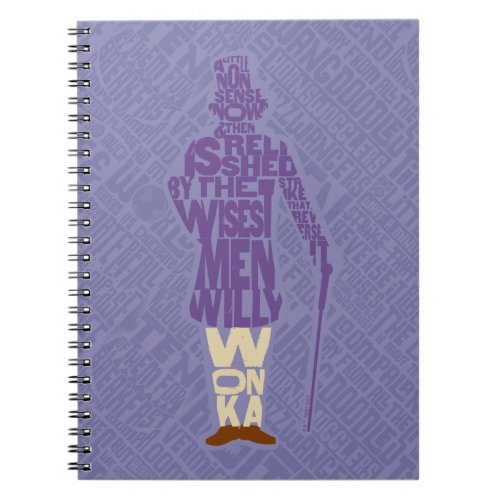 Willy Wonka Quote Silhouette Notebook