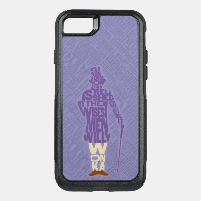 Willy Wonka Quote Silhouette Otterbox iPhone Case (Back)