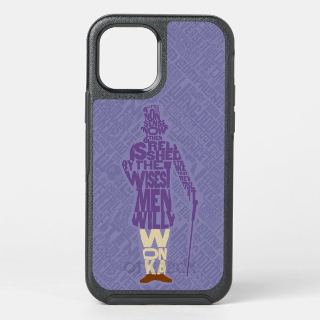 Willy Wonka Quote Silhouette Otterbox iPhone Case (Back)