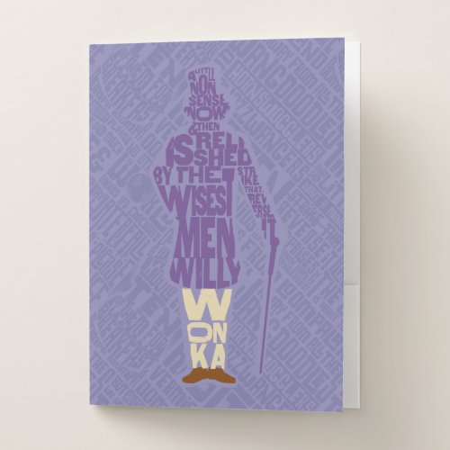 Willy Wonka Quote Silhouette Pocket Folder