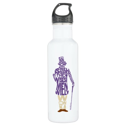 Willy Wonka Quote Silhouette Stainless Steel Water Bottle