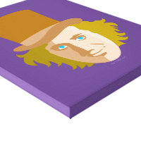 Willy Wonka Stenciled Face Graphic Canvas Print