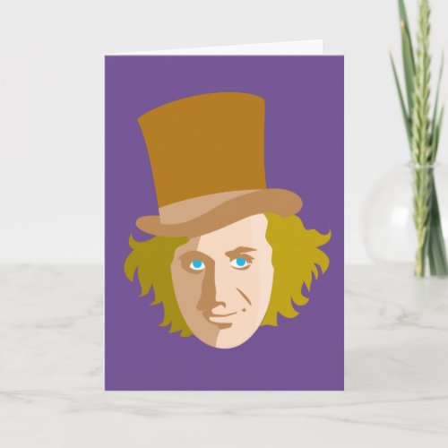 Willy Wonka Stenciled Face Graphic Card