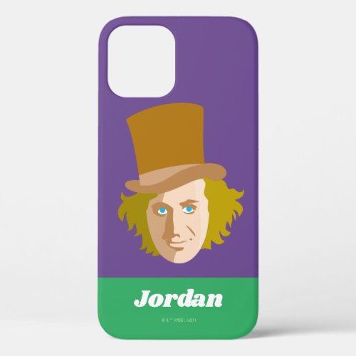 Willy Wonka Stenciled Face Graphic iPhone 12 Case