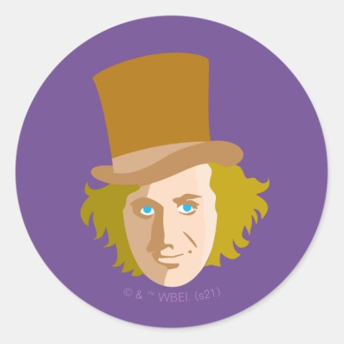 Willy Wonka Stenciled Face Graphic