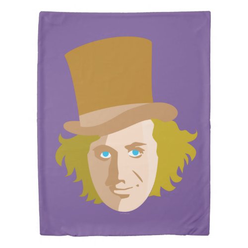 Willy Wonka Stenciled Face Graphic Duvet Cover