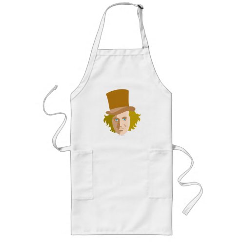 Willy Wonka Stenciled Face Graphic Long Apron