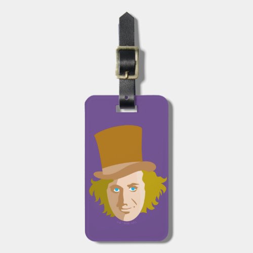 Willy Wonka Stenciled Face Graphic Luggage Tag