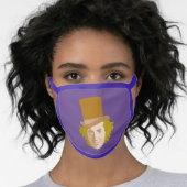 Willy Wonka Stenciled Face Graphic Mask (Worn Her)
