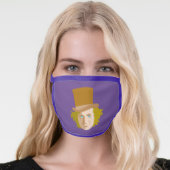 Willy Wonka Stenciled Face Graphic Mask (Worn Her)
