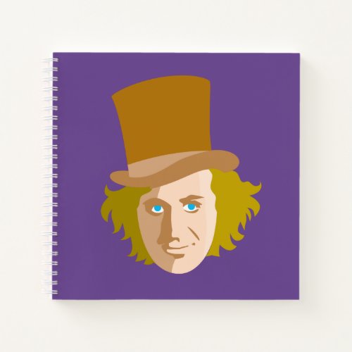 Willy Wonka Stenciled Face Graphic Notebook