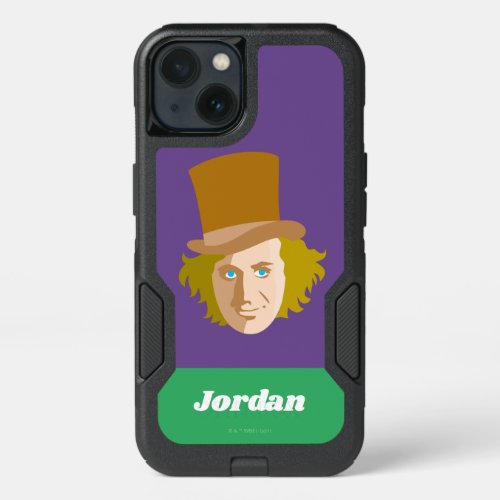 Willy Wonka Stenciled Face Graphic iPhone 13 Case