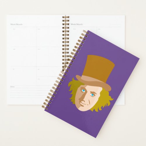 Willy Wonka Stenciled Face Graphic Planner