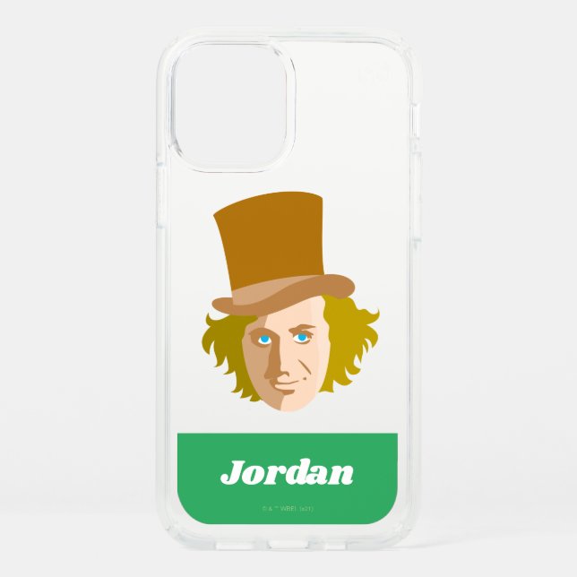 Willy Wonka Stenciled Face Graphic Speck iPhone 12 Case (Front)