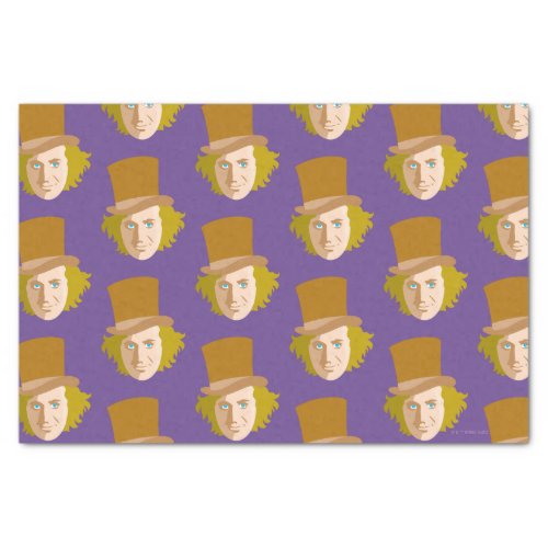 Willy Wonka Stenciled Face Graphic Tissue Paper