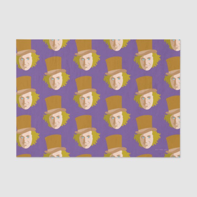 Willy Wonka Stenciled Face Graphic Tissue Paper (Front)
