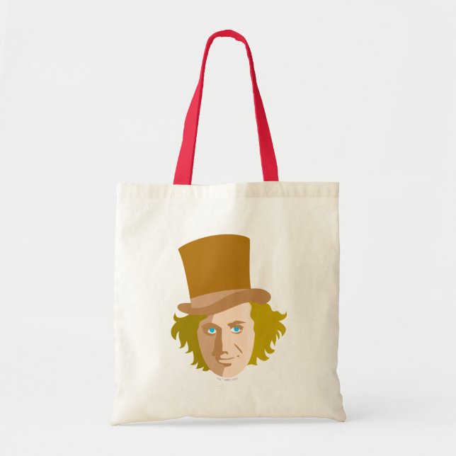 Willy Wonka Stenciled Face Graphic Tote Bag (Front)