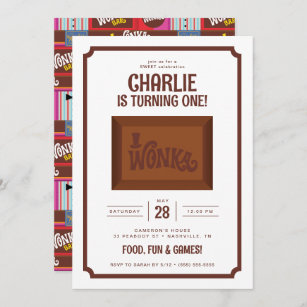 Willy Wonka & the Chocolate Factory Birthday Invitation