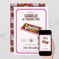 Willy Wonka & the Chocolate Factory Birthday Invitation