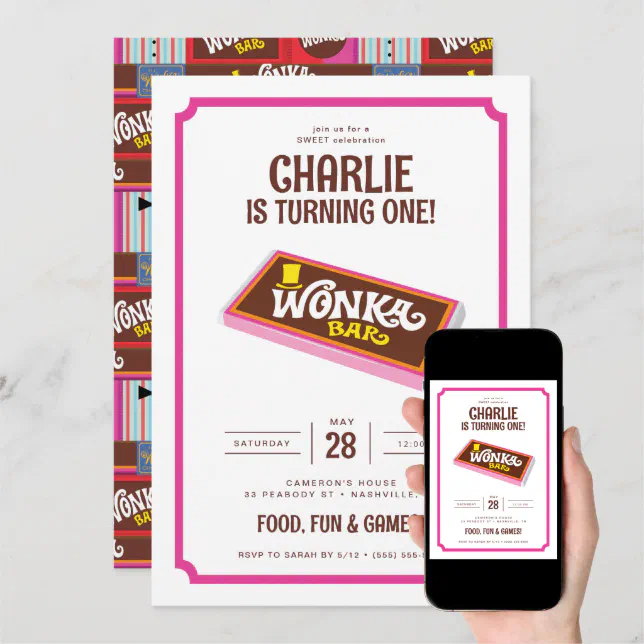 Willy Wonka And The Chocolate Factory Birthday Invitation Zazzle