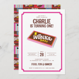 Willy Wonka & the Chocolate Factory Birthday Invitation