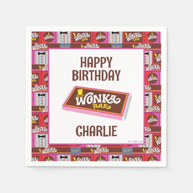 Willy Wonka & the Chocolate Factory Birthday Napkins (Front)