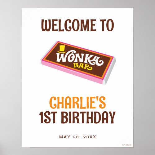 Willy Wonka  the Chocolate Factory Birthday Sign