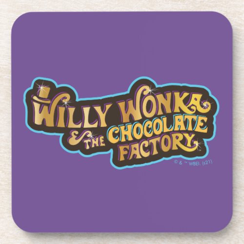 Willy Wonka  the Chocolate Factory Logo Beverage Coaster