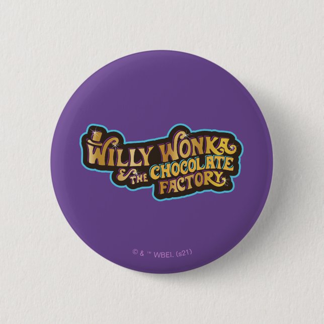 Willy Wonka & the Chocolate Factory Logo Button (Front)