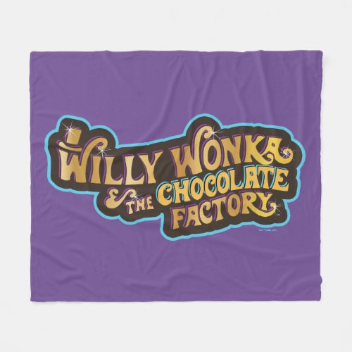 Willy Wonka  the Chocolate Factory Logo Fleece Blanket