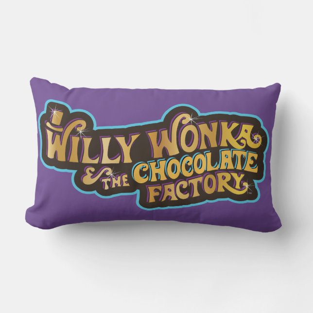 Willy Wonka & the Chocolate Factory Logo Lumbar Pillow (Front)