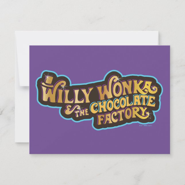 Willy Wonka & the Chocolate Factory Logo Note Card (Front)