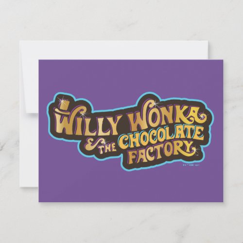 Willy Wonka  the Chocolate Factory Logo Note Card