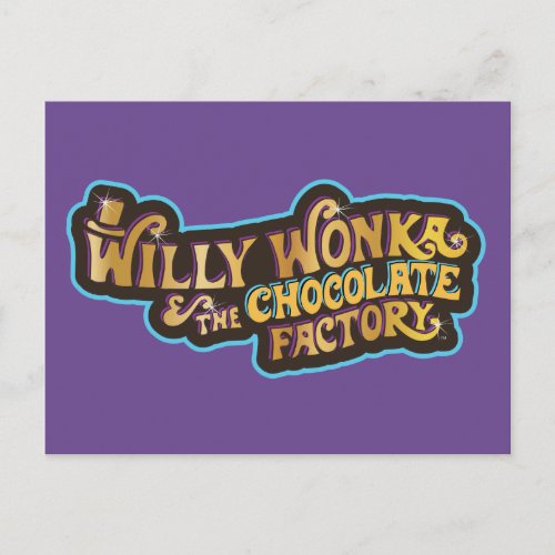 Willy Wonka  the Chocolate Factory Logo Postcard