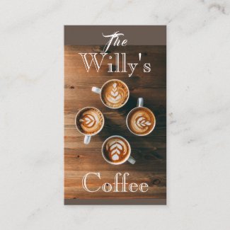 Willy's Coffee Shop Business Card