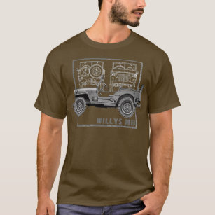 Willys MB Vintage Off Road Vehicle WW2  T-Shirt
